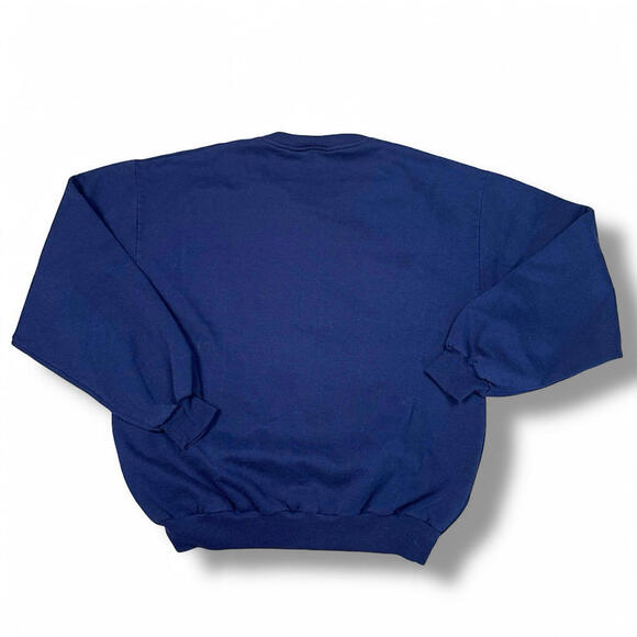 VTG 1990s Great Britain UK Graphic Crewneck Sweatshirt Navy Size M Y2K Retro - Picture 5 of 7